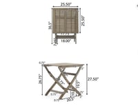 Image 5 of Positano 25 " Foldable Bistro Set, Gray