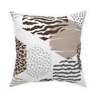 Image 18 of Decorative Throw Pillow - Beige Geometric Pattern