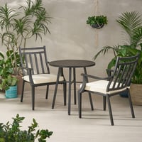 Image 3 of Delmar 3pc Metal Bistro Set