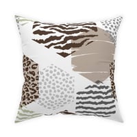 Image 19 of Decorative Throw Pillow - Beige Geometric Pattern