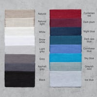 Image 12 of Natural linen napkins, short finish