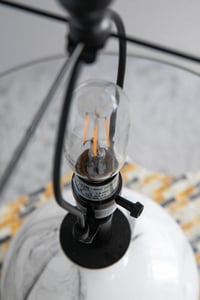 Image 14 of 14x14x23' White and Grey Glass Table Lamp