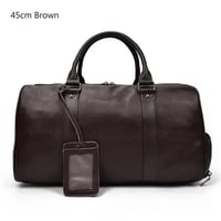 Image 19 of Natural Cowskin Travel Bags Waterproof Men's Leather Luggage Business 55cm