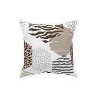 Image 23 of Decorative Throw Pillow - Beige Geometric Pattern