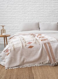 Image 1 of Cotton Boho Sofa Throw Blanket