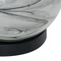 Image 17 of 14x14x23' White and Grey Glass Table Lamp