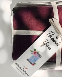 Image 16 of Natural linen napkins, short finish