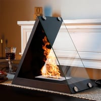 Image 3 of 15.5" x 8" x 14.5” Glass Tabletop Fireplace
