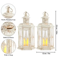 Image 3 of 10 inch High Vintage Style Hanging Lantern（Set of 2 ）