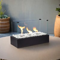 Image 2 of 18''L Rectangular Large Tabletop Fire Pit