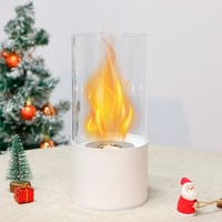 Image 3 of JHY DESIGN Portable Tabletop Firepit Cylindrical With Glass