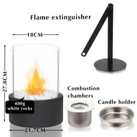 Image 2 of Extra Large Portable Tabletop Fire Bowl 22x28cm – Bio Ethanol Ventless Indoor/Outdoor