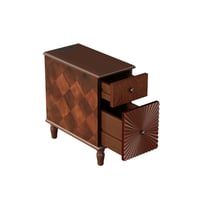 Image 9 of 2 Drawer Modern Sofa Side Table, Slim for Living Room, Bedroom