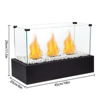 Image 4 of 18''L Rectangular Large Tabletop Fire Pit