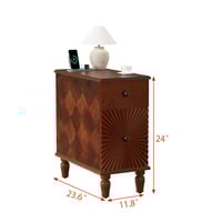 Image 10 of 2 Drawer Modern Sofa Side Table, Slim for Living Room, Bedroom