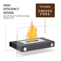 Image 4 of 14" L Rectangular Tabletop Fire Bowl Pot (white)