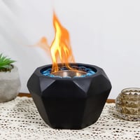 Image 1 of 6"x4" Portable Cement Tabletop Fireplace