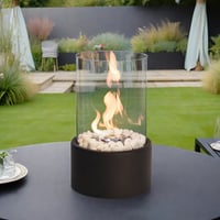Image 4 of 10.5" H Portable Tabletop Round Fireplace(Black)
