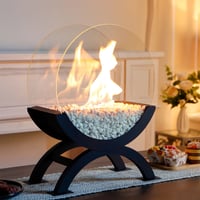 Image 1 of 48cm H Portable Round Tabletop Fireplace