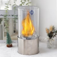 Image 6 of JHY DESIGN Portable Tabletop Firepit Cylindrical With Glass