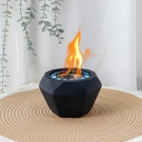 Image 3 of 6"x4" Portable Cement Tabletop Fireplace