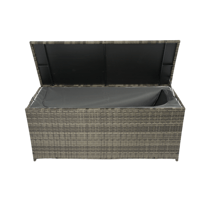Image 7 of Outdoor Storage Box, 113 Gallon Wicker Patio Deck Boxes With Lid, Outdoor Cushion Storage for Kid...