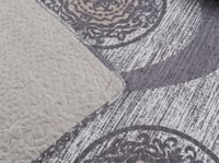 Image 11 of DaDa Bedding Rustic Grey Distressed Reversible Quilted Bedspread Set (SD16299)