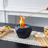 Image 5 of 6"x4" Portable Cement Tabletop Fireplace