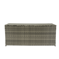Image 9 of Outdoor Storage Box, 113 Gallon Wicker Patio Deck Boxes With Lid, Outdoor Cushion Storage for Kid...