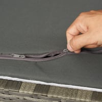 Image 11 of Outdoor Storage Box, 113 Gallon Wicker Patio Deck Boxes With Lid, Outdoor Cushion Storage for Kid...