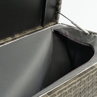 Image 12 of Outdoor Storage Box, 113 Gallon Wicker Patio Deck Boxes With Lid, Outdoor Cushion Storage for Kid...