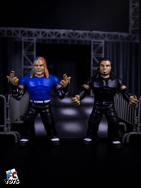 Image 3 of 1 OF 650 Matt Hardy & Jeff Hardy Retro Wrestle-Something Wrestlers Two Pack by FC Toys