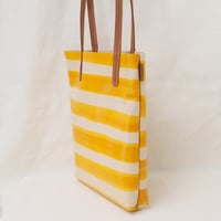 Image 4 of Stripes Soft Tote yellow and brown