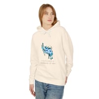 Image 3 of Floral Scripture Hoodie - "You Shall Be Like a Watered Garden" Blue Rose Hoodie