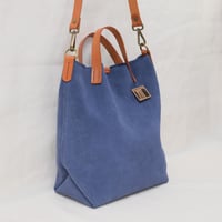 Image 2 of Suede Two-way Tote in blue