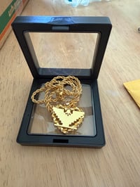 Image 3 of Huelga Bird Heart Necklace Golden Hustle Collection