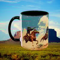 Image 3 of Southwestern Cowboy Coffee Mug, Western Old West Ceramic Cup, Rancher Southwest Tea Cup, Ro-cffa313e