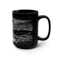 Image 2 of UFO Abduction Scene Mug | Black 15oz Ceramic