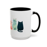 Image 2 of Whimsical Cat Mug, Cute Cat Lover Gift, Colorful Ceramic Coffee Cup, Perfect for Cat Lovers, Cat-The