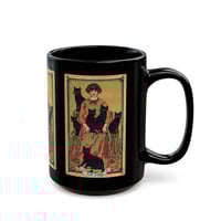 Image 2 of Cat Lady, tarot coffee mug, Black Mug (15oz)