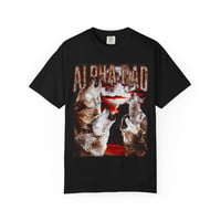 Image 1 of Alpha Dad Wolves T-Shirt | Vintage Howling Wolf Graphic