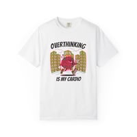 Image 1 of Overthinking Is My Cardio T-shirt | Funny cartoon Brain Illustration