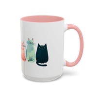 Image 8 of Whimsical Cat Mug, Cute Cat Lover Gift, Colorful Ceramic Coffee Cup, Perfect for Cat Lovers, Cat-The