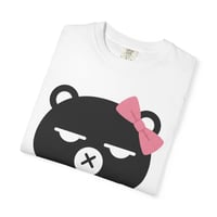 Image 3 of Grumpy Bear Face with Pink Bow T-Shirt | Cute Kawaii Animal Tee