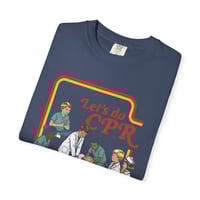 Image 3 of Lets Do CPR medical team illustration T-shirt | Retro healthcare training tee