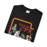Image 9 of Lets Do CPR medical team illustration T-shirt | Retro healthcare training tee