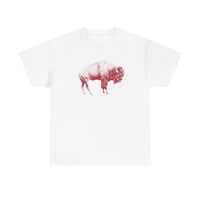 Image 3 of Vintage Red Buffalo Tee | Rustic Bison Illustration