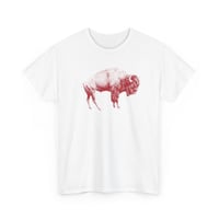 Image 5 of Vintage Red Buffalo Tee | Rustic Bison Illustration