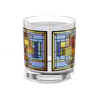 Image 3 of Artistic Rocks Glass, Frank Lloyd Wright Inspired Stained Glass Home Bar Gift, Modern Cocktail Glass