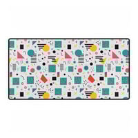 Image 1 of Memphis Pattern Desk Mat, Retro 80s 90s Design for Home Office Workspace, Alternative Names: Mouse P